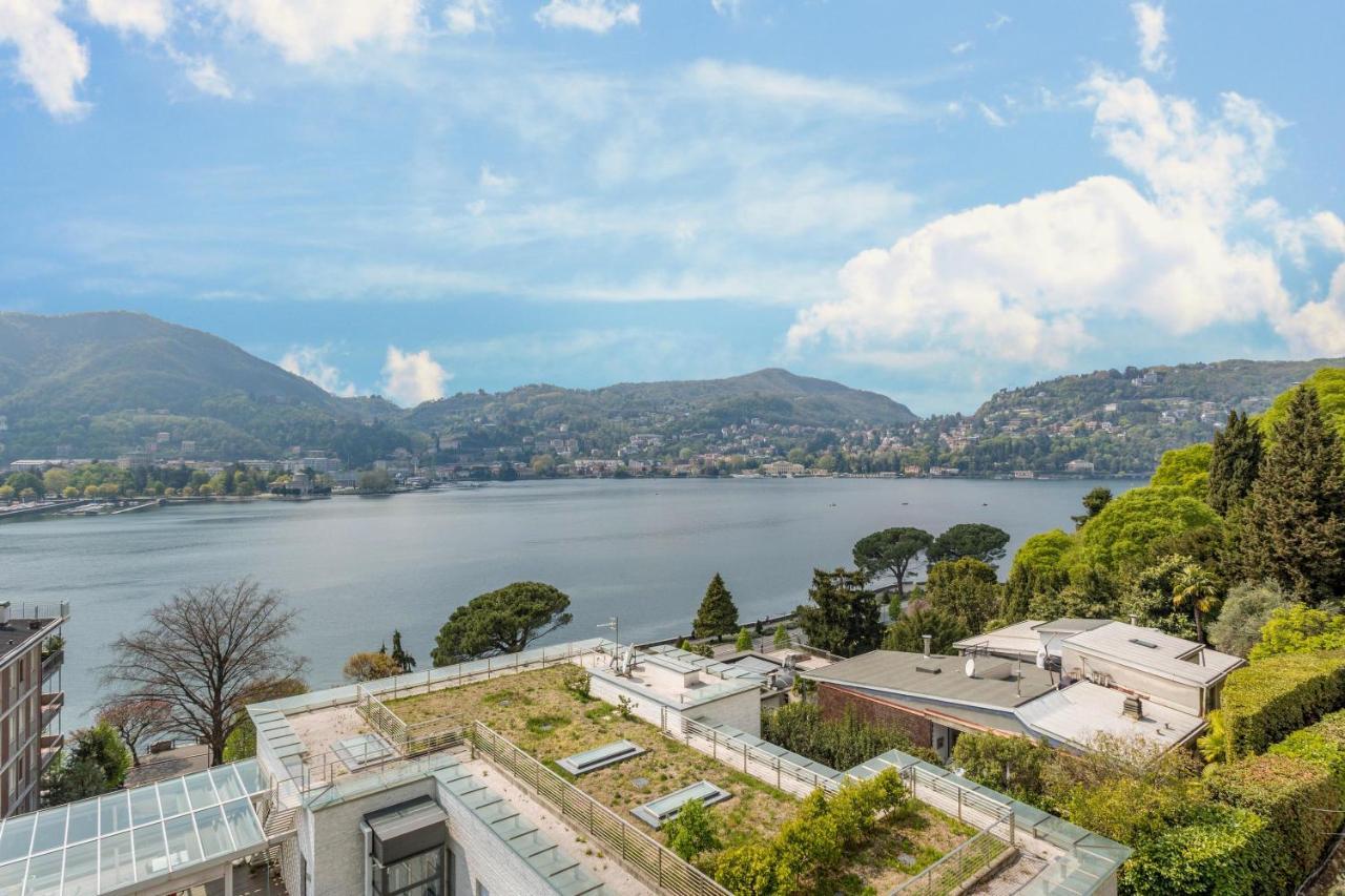 Attico Vista Lago Como Buitenkant foto